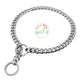 Dog Silver Flat Choke Chain Dog Collar