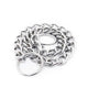 Dog Silver Flat Choke Chain Dog Collar