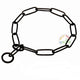 Dog Choke Chain Black Oval Links