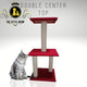 Cat Scratch Post Tree With 3 Poles, Center Top & 2 Toy Balls