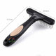 Double Row Pins Professional Pet Undercoat Rake Comb