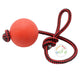 Solid Rubber Dog Chew Training Ball Toy With Rope Handle